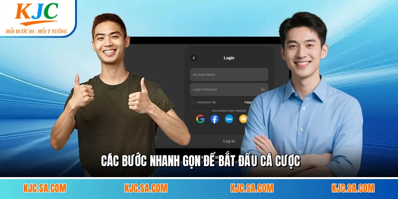 Các bước nhanh gọn để bắt đầu cá cược